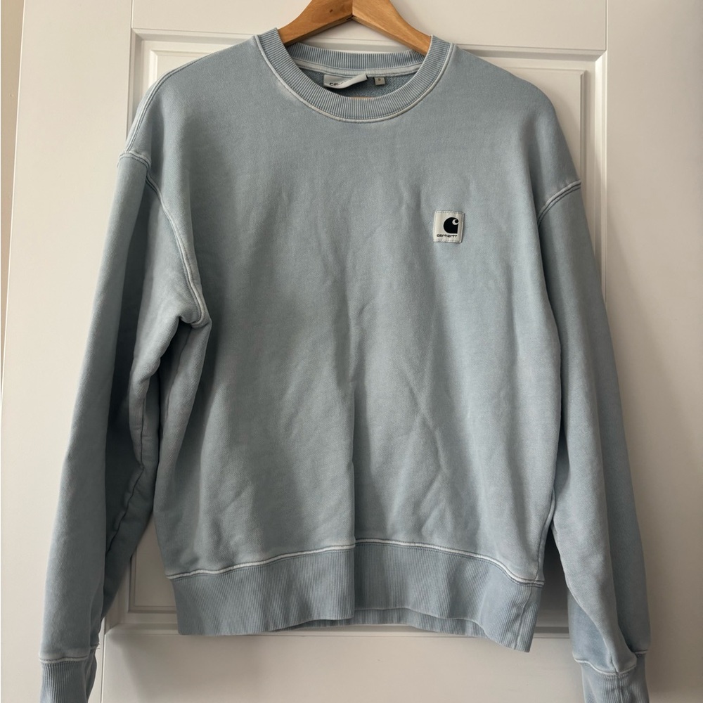 Carhartt women’s  Soft Blue Crewneck Sweater